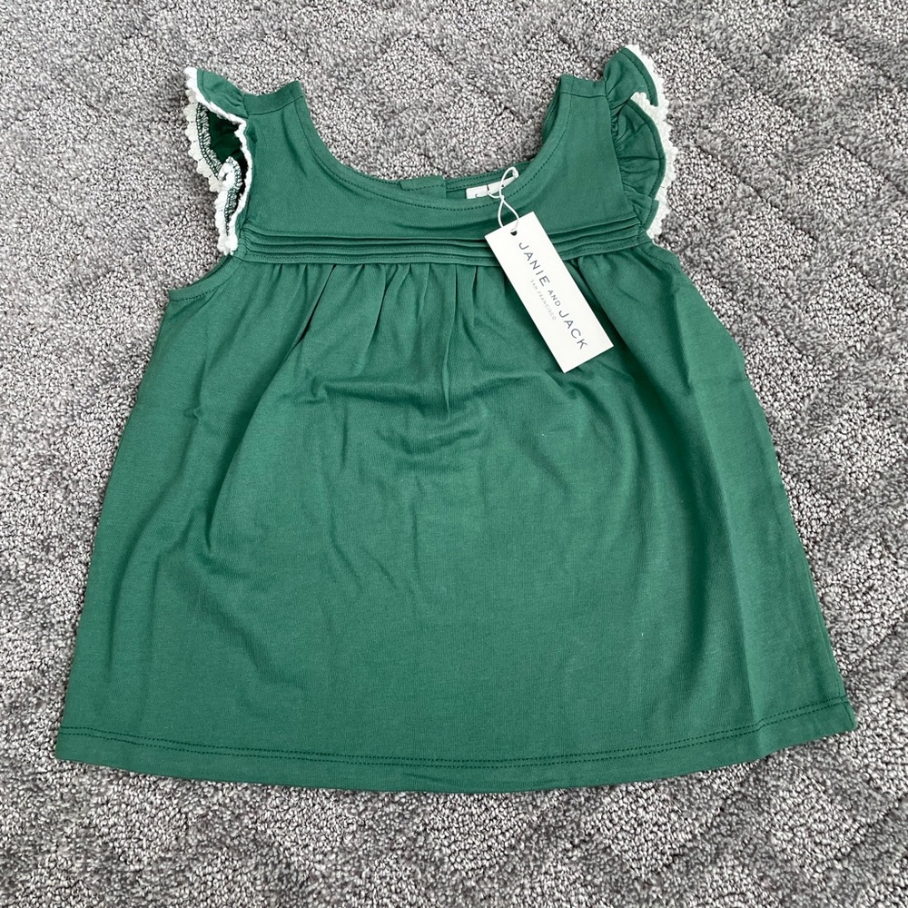 NWT Janie and Jack Flutter Sleeve Blouse